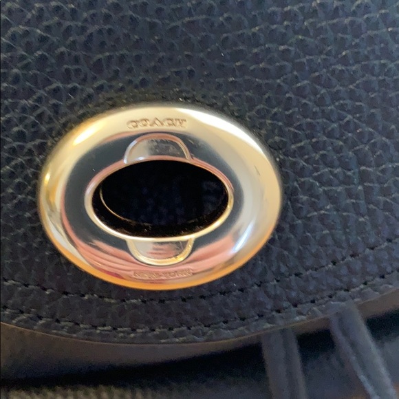 Coach Mini black Turnlock Backpack